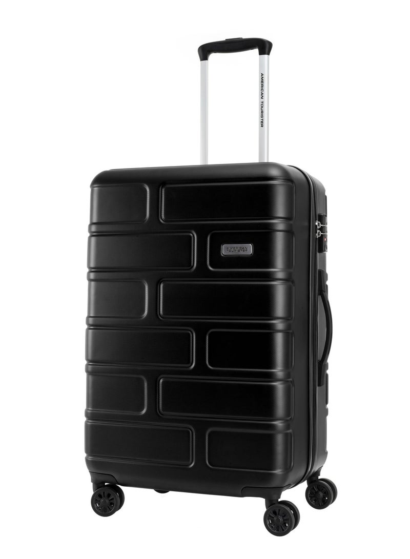 AMERICAN TOURISTER Bricklane Suitcase, 4 Spinner Wheels, Hard Top, Polycarbonate, Jet Black|Lightweight|Scratch & Impact Resistance|TSA Lock|Inner Mesh Zippered Pocket - 3 Years International Warranty - Image 2